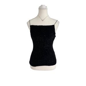 Xoxo Size Small Black Sparkly Not Itchy Vintage Tank